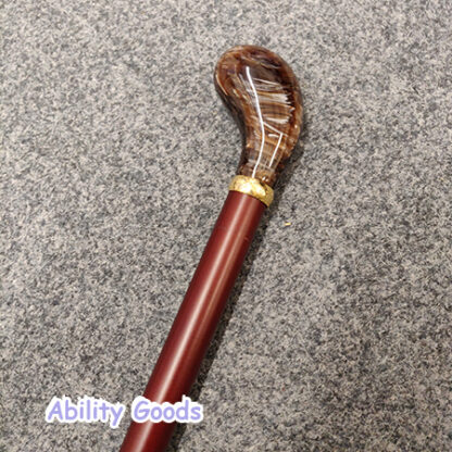 this pistol grip traditional old fashioned walking stick has a stunning marbled acrylic handle, perfect for a vintage look