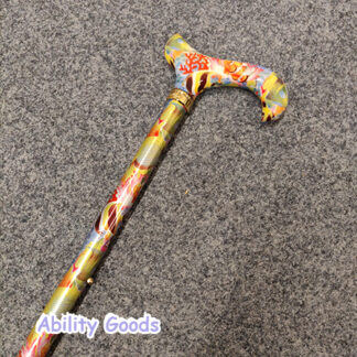 aquarium fans will love this fish themed walking stick, covered with angel fish. finding nemo, anyone?