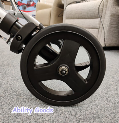 a new advanced set of lock down brakes are one of the improvements on the new wheeled walker