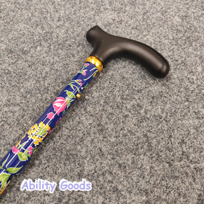 this folding stick has a stunning pattern with multicoloured flowers