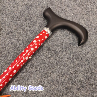 one of the more bold designs for a derby walking stick, perfect for ladybird fans