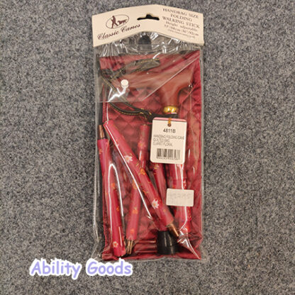 fun pink folding stick, perfect for keeping in a bag and occasional use