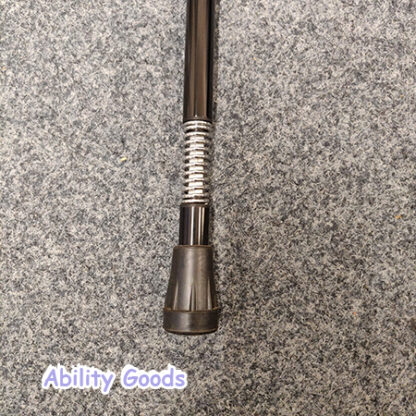 the shock absorber at the base of the stick means it will make short work of uneven and rough ground, and prevent shocks from hurting your palms