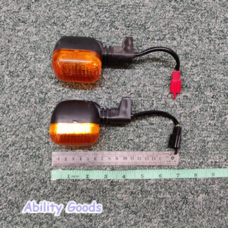 pair of side indicators for a ctm mobility scooter, may fit other scooters and complete with cable, mount bracketa