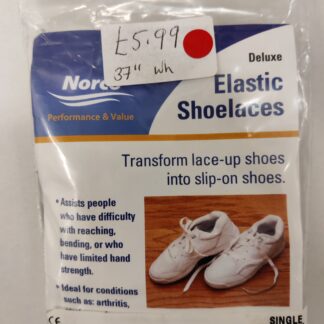 Trainer elastic shoe laces white 27" 37"